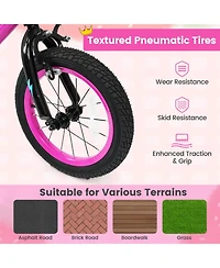 Hongge 14-Inch Kids Bike with Training Wheels and Dual Braking System, Ages 3-5