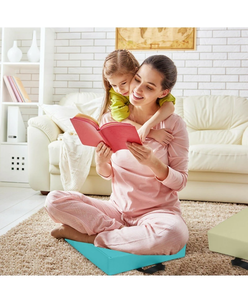 Gouun Set of 6 Toddler Square Floor Cushions with Handles
