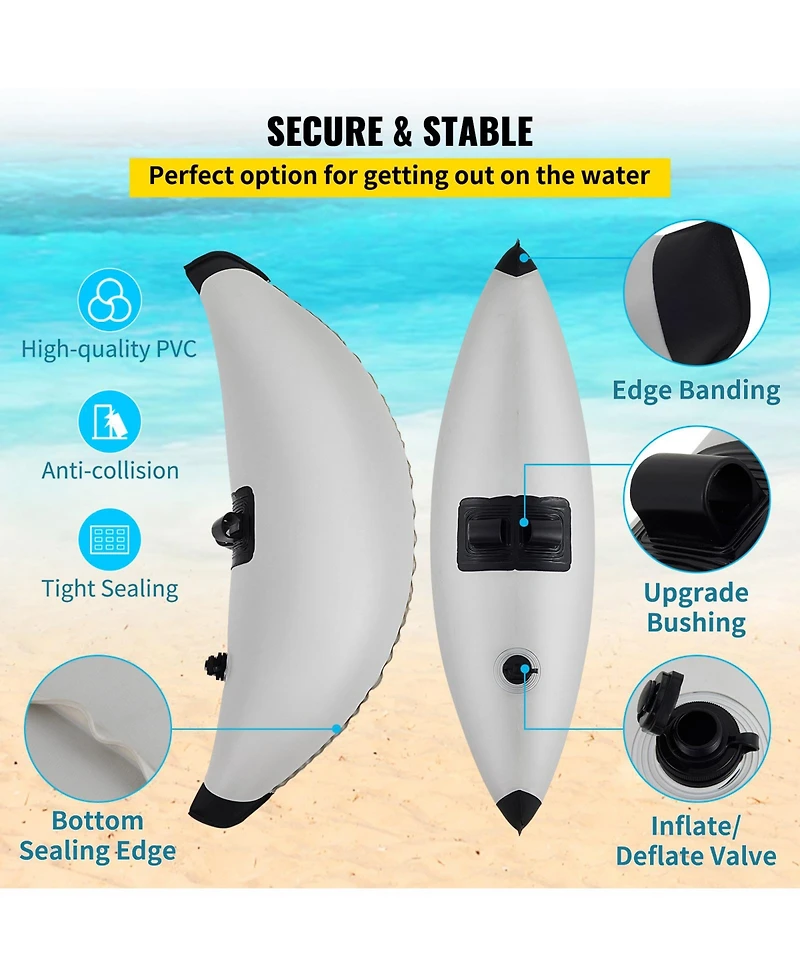 Hongge Pvc Inflatable Kayak Outrigger Stabilizers Set of 2