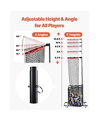 Hongge Height Adjustable Volleyball Setter Training Net with Cart