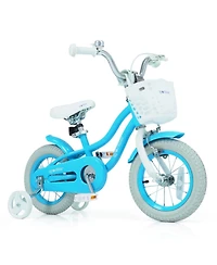 Hongge 12-Inch Kids' Bike with Training Wheels and Dual-Brake System, Ages 3-4