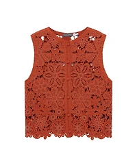 Mint Velvet Women's Cotton Blend Crochet Top