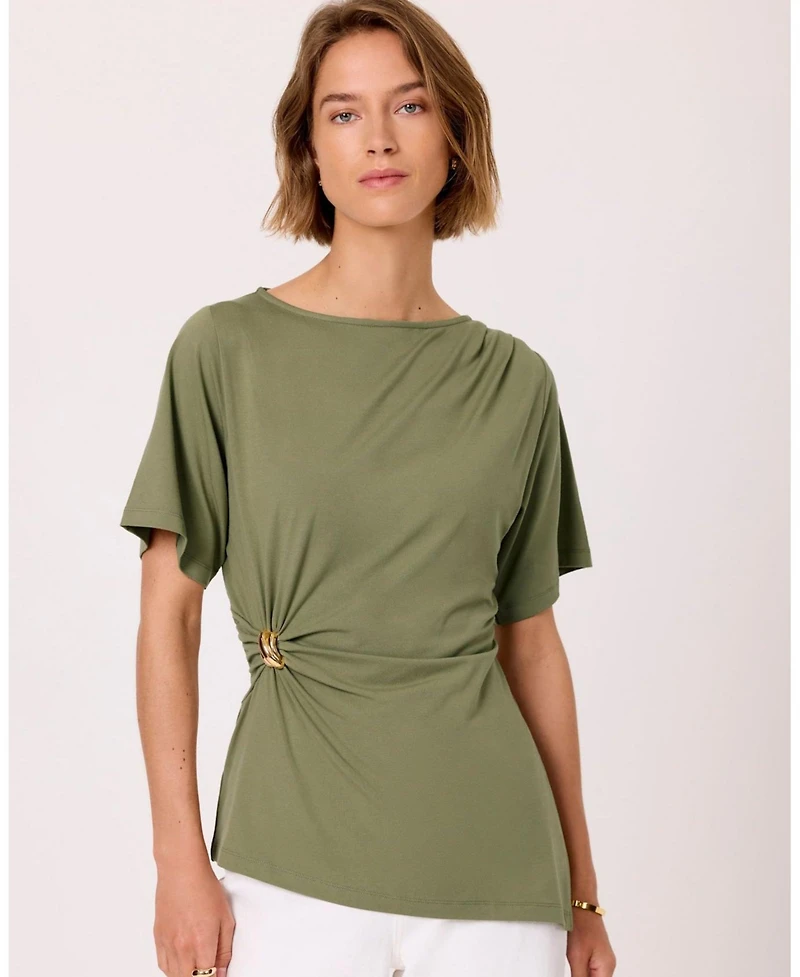 Mint Velvet Women's Gathered Detail Top
