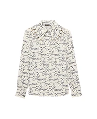Mint Velvet Women's Amour Print Bow Shirt