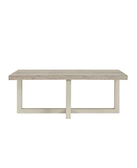 Flynama Contemporary Coffee Table Weathered Cross Base Design