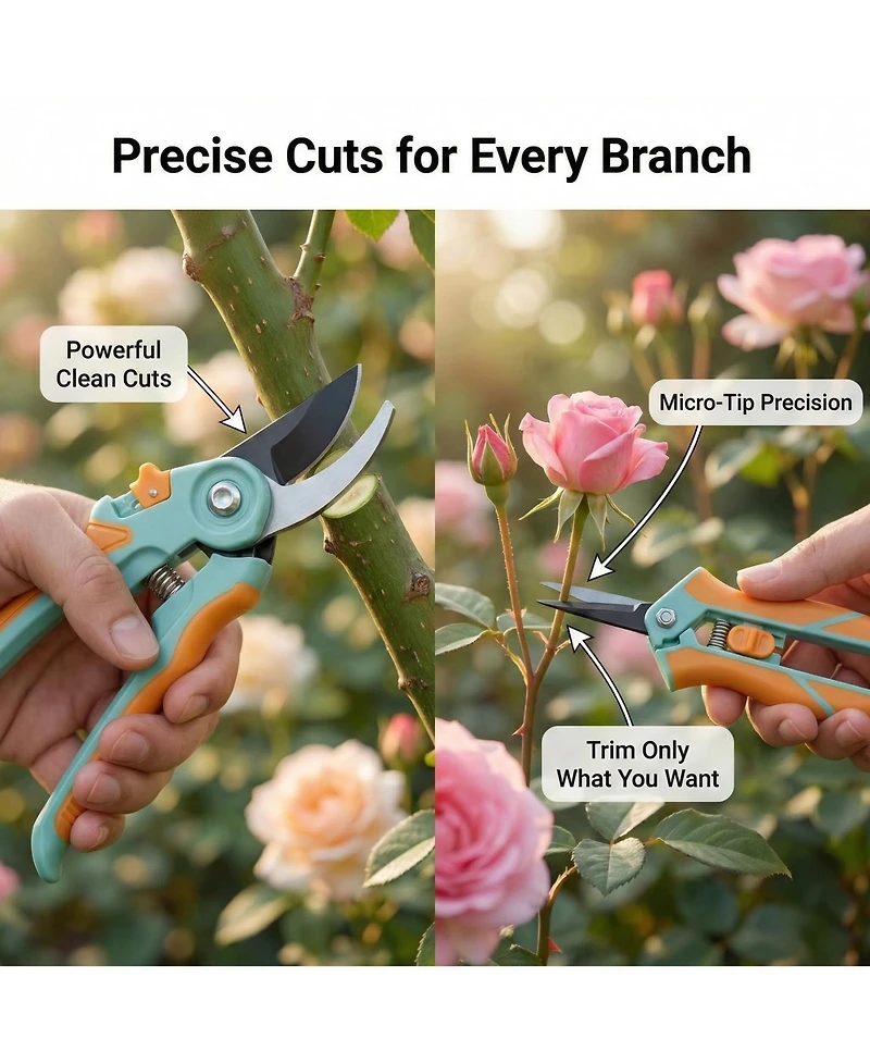 Xdovet SK5 Steel Non-Stick Coated Garden Pruning Shears