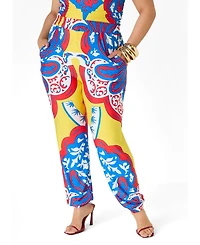 Ashley Stewart Women's High Rise Printed Joggers