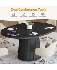 Tribesigns 55.11" Oval Conference Table for 6