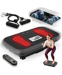 Lifepro Vibration Plate Exercise Machine with Light Therapy Low Impact Platform and Resistance Bands