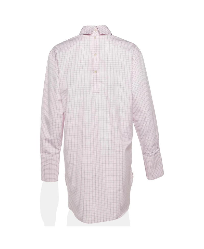Pre-Owned Dries Van Noten Women's Corso Checkered Cotton Mock Neck Shirt