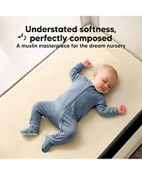 KeaBabies Lyra Muslin Mini Crib Sheets for Boys, Girls, 2-Pack Soft Organic Cotton Pack and Play Fitted