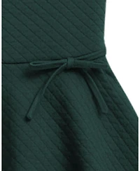 Hope & Henry Little Girls (6 - 12) Quilted Knit Short Sleeve Skater Dress