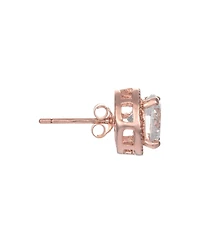 Sterling Silver Cubic Zirconia Round Earrings