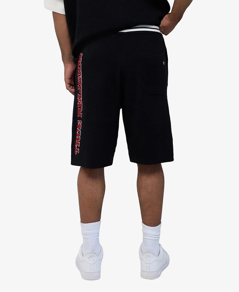 True Religion Men's Knit Logo Shorts, 8.75" Inseam