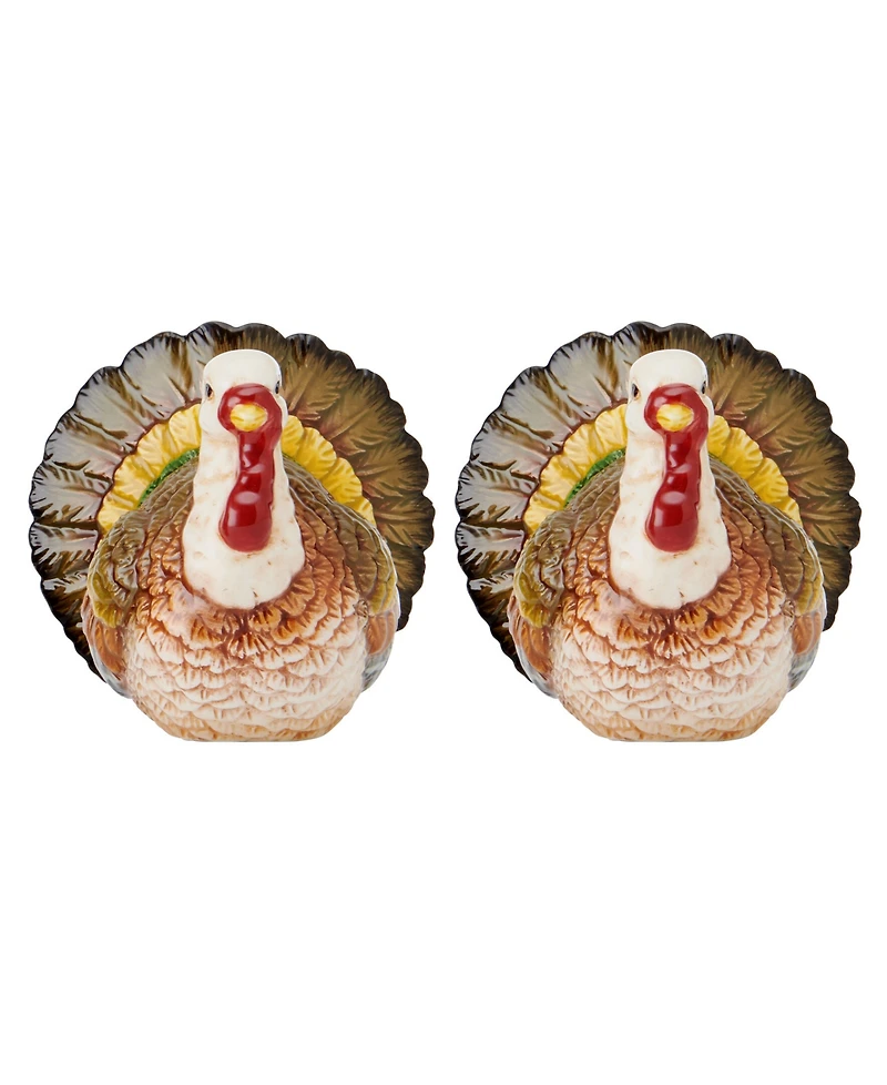 Fitz and Floyd Thanksgiving Traditional Salt Pepper Set