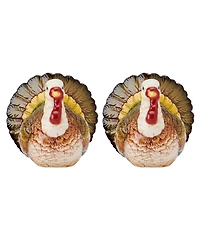 Fitz and Floyd Thanksgiving Traditional Salt Pepper Set