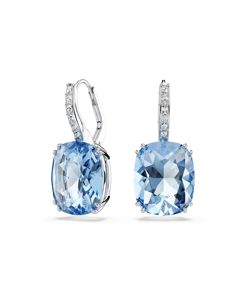 Swarovski Gold-Tone Plated Blue Crystal Earrings