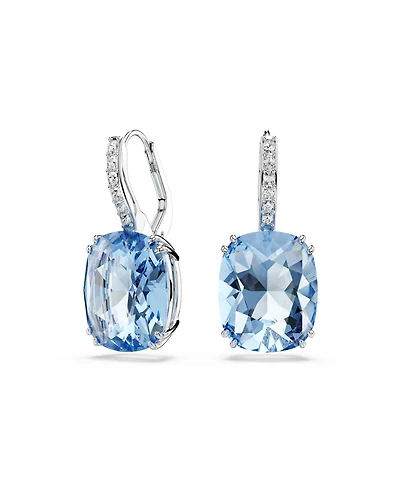 Swarovski Gold-Tone Plated Blue Crystal Earrings