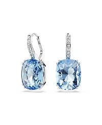 Swarovski Gold-Tone Plated Blue Crystal Earrings