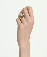 Swarovski Gold-Tone Plated Green Crystal Ring