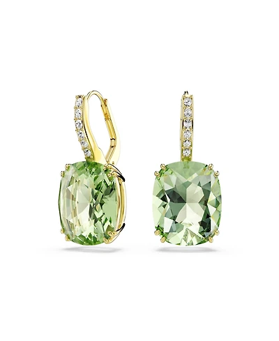 Swarovski Gold-Tone Plated Blue Crystal Earrings