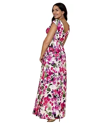 Tiffany Rose Maternity Alana Maxi Floral-Print V-Neck Empire-Waist Dress