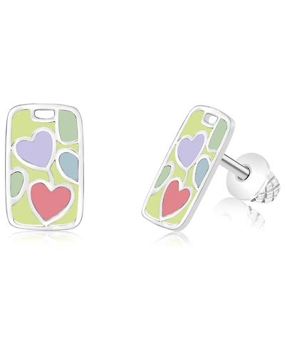 Chanteur Kids Heart Hypoallergenic Earrings for Girls with Surgical Titanium Screwbacks