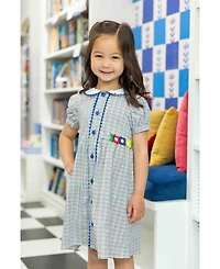 Florence Eiseman Toddler Girls 2T -6X Plaid Dress With Flowers