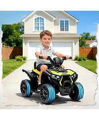 23.6 x 14.6 in Kids Electric Atv Ride On Car, 6V Battery Powered Quad for Toddlers, Outdoor Ride On Toy