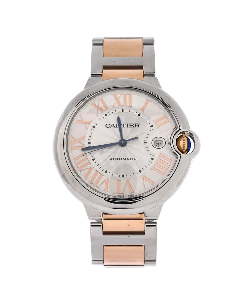 Pre-Owned Cartier Ballon Bleu de Cartier Automatic Watch in Stainless Steel and Rose Gold 42mm