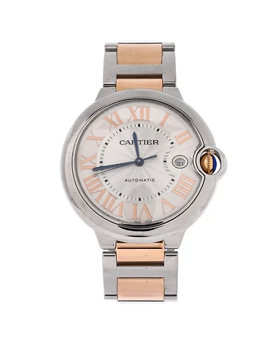 Pre-Owned Cartier Ballon Bleu de Cartier Automatic Watch in Stainless Steel and Rose Gold 42mm