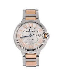 Pre-Owned Cartier Ballon Bleu de Cartier Automatic Watch in Stainless Steel and Rose Gold 42mm