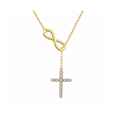 Dloria Infinite Cross Lariat Necklace