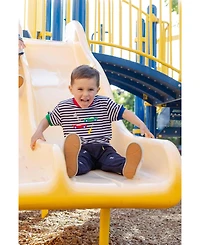 Florence Eiseman Toddler Boys (2T - 5) Stripe Knit T-Shirt with Cars and Tools