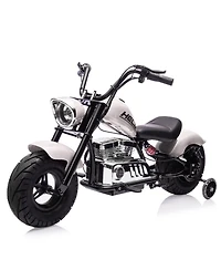 50-Inch Kids Electric Ride On Motorcycle, 36V 350W Brushless Motor, 22 Mph Max Speed, Outdoor Riding Toy for Boys and Girls, White, Ages 8-12