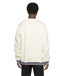 New Era Men's White Cleveland Guardians Throwback Sweatshirt