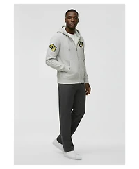 Champion Men's Gray Milwaukee Brewers Reverse Weave Chenille Full-Zip Hoodie