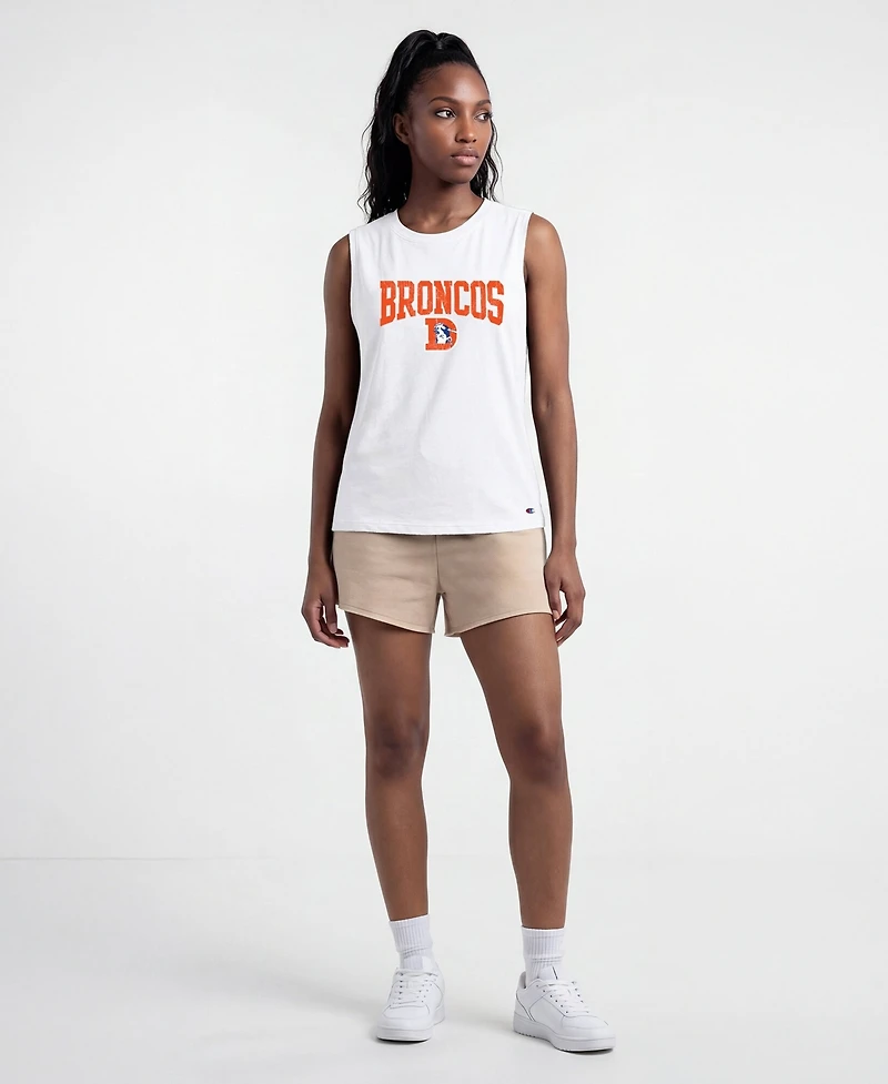 Champion Women's Denver Broncos Crewneck Muscle Tank Top