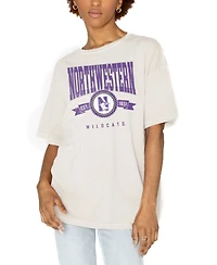 Gameday Couture Women's White Northwestern Wildcats Get Goin' Oversized T-Shirt
