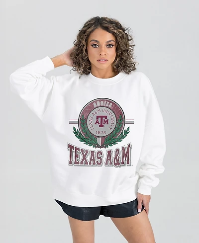 Gameday Couture Women's White Texas A&M Aggies Hot Shot Fleece Pullover Sweatshirt