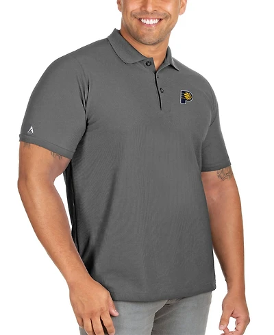 Antigua Men's Gray Indiana Pacers Big Tall Legacy Pique Polo Shirt