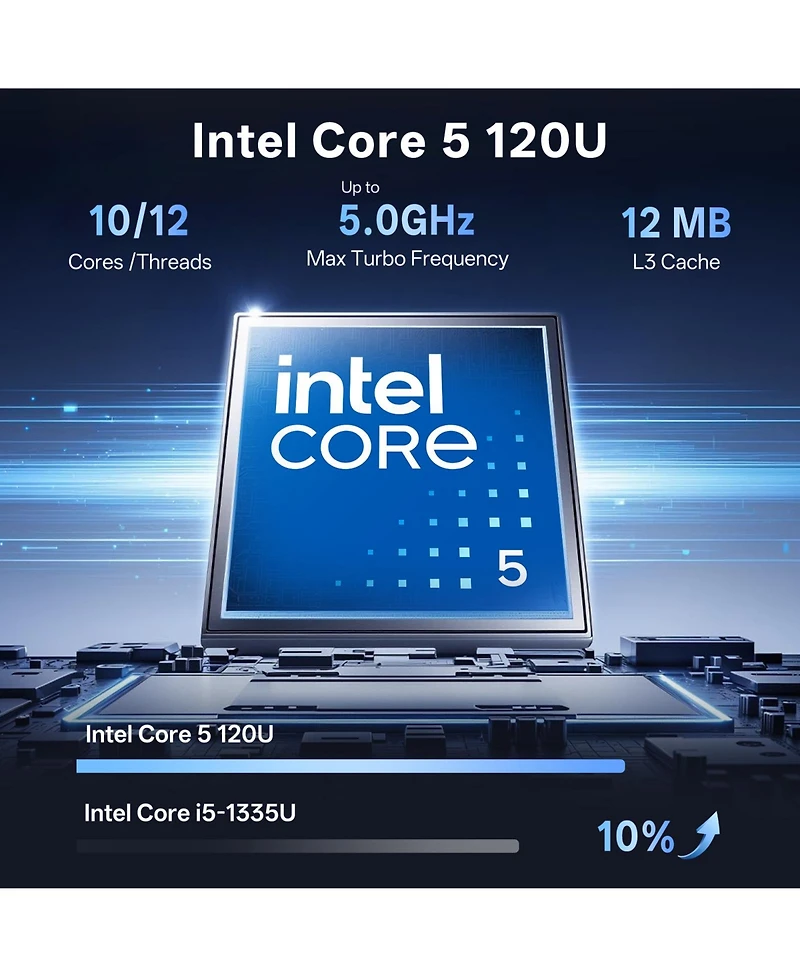 Hp Essential 17.3" Hd+ Touchscreen Laptop, Intel Core 5 120U, Intel Graphics, 8GB Ram, 1TB Ssd, Wi-Fi 6, Win11 Home, Silver