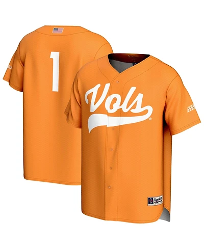 Gameday Greats Men's and Women's 1 Tennessee Orange Tennessee Volunteers Lightweight Baseball Fashion Jersey