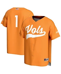 Gameday Greats Men's and Women's 1 Tennessee Orange Tennessee Volunteers Lightweight Baseball Fashion Jersey