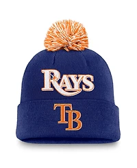 Nike Men's Royal Tampa Bay Rays Peak Cuffed Pom with Knit Hat