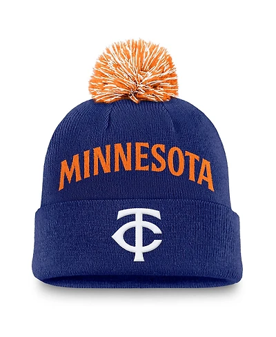 Nike Men's Royal Minnesota Twins Peak Cuffed Pom with Knit Hat