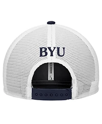 Nike Men's Navy Byu Cougars Rise Trucker Dri-fit Adjustable Hat