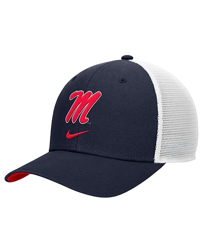 Nike Men's Navy Ole Miss Rebels Rise Trucker Dri-fit Adjustable Hat