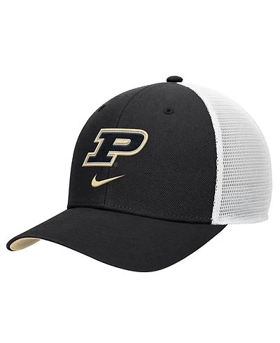 Nike Men's Black Purdue Boilermakers Rise Trucker Dri-fit Adjustable Hat