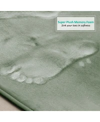 Clara Clark 2 Piece Ultra Soft Non-Slip Plush Memory Foam Bath Rug Set - Small & Large